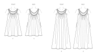 Sewing pattern dress Vogue 2026 size H5 6-14 (DE 32-40)
