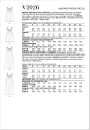 Sewing pattern dress Vogue 2026 size H5 6-14 (DE 32-40)