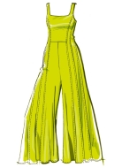 Sewing pattern Jumpsuit with color inserts plus size McCalls 8513