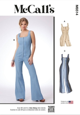 Overall Schnittmuster für Damen McCalls 8514 mit Nähanleitung