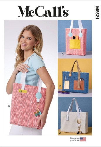 bag sewing pattern  mcCalls 8521 sewing instructions