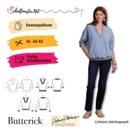 Pullover Schnittmuster für Damen Butterick 6996 mit...