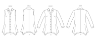 zipfelige Bluse Schnittmuster Butterick 6997 DIY zum...