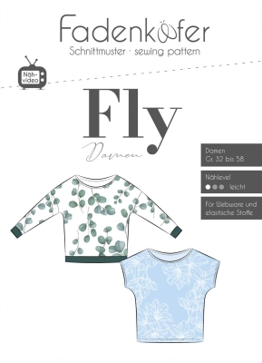 Shirt Schnittmuster für Damen fadenkäfer 1000-107 mit Nähanleitung