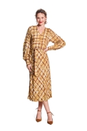 Schnittmuster langärmeliges Damenkleid mit V-Ausschnitt Burda 5777 Gr. 36-46