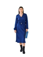 Schnittmuster langärmeliges Damenkleid mit V-Ausschnitt Burda 5777 Gr. 36-46