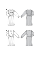 schmeichelhaftes Kleid Schnittmuster Burda 5784 DIY zum nähen