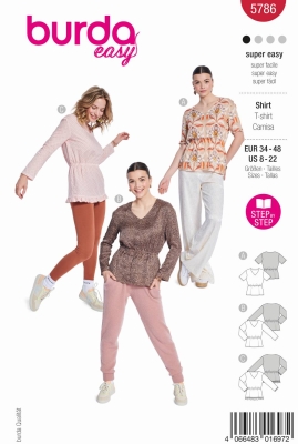 shirt sewing pattern for women burda 5786 sewing instructions
