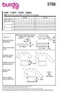 shirts for women sewing pattern burda 5786 very easy to sew