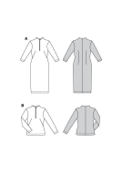 close-fitting dresses paper sewing pattern burda 5792 diy instructions