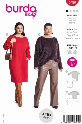 dress sewing pattern for women burda 5796 sewing instructions