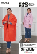 Mäntel Schnittmuster Simplicity 9824 mittel zu nähen