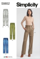 Sewing pattern trousers size Y5 18-26 (DE 44-52) No. 9852 Simplicity