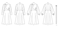 draped dresses paper sewing pattern vogue 2043 diy...