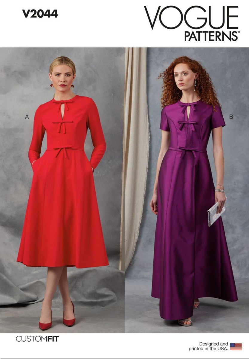 Kleid Schnittmuster für Damen Vogue 2044 mit Nähanleitung