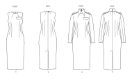 schickes Kleid Schnittmuster Vogue 2045 DIY zum nähen