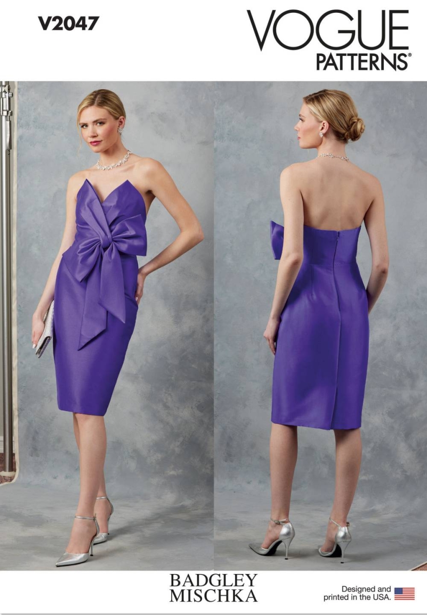 Kleid Schnittmuster für Damen Vogue 2047 mit Nähanleitung
