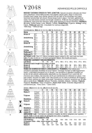 Schnittmuster extravagantes Damenkleid mit Schleifenträgern Vogue 2048 Gr. 32-50