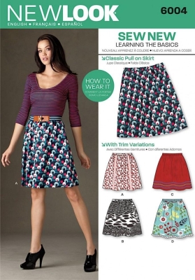 skirt sewing pattern for women newlook 6004 sewing instructions
