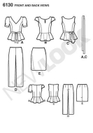 fitted combinations paper sewing pattern newlook 6130 diy instructions
