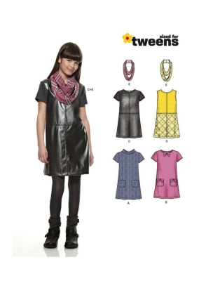 girls-dress sewing pattern for girls newlook 6320 sewing instructions