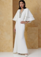 Schnittmuster Damenkleider 2066 - elegantes Damenkleid, Designerkleid Badgley Mischka | Größen 32-50 | Vogue