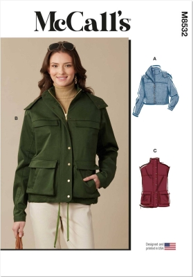 jacket sewing pattern for women mcCalls 8532 sewing instructions