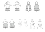 pretty doll clothes paper sewing pattern mcCalls 8543 diy...