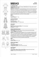 Sewing pattern Doll dresses inspired by historical designs McCalls 8543