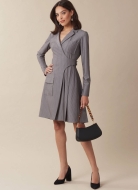 Schnittmuster Damenkleider 8528 - ausgefallenes Damenkleid mit angenähtem Gürtel | Größen 34-52 | McCalls