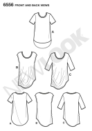 draped shirts paper sewing pattern newlook 6556 diy instructions