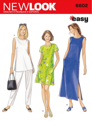 Kombination Schnittmuster für Damen NewLook 6602 mit Nähanleitung