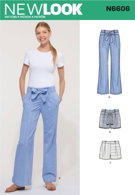 trousers sewing pattern for women newlook 6606 sewing instructions