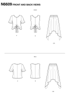sommerliche Kombination Schnittmuster NewLook 6609 DIY zum nähen