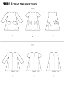 ausgestelltes Mädchenkleid Schnittmuster NewLook...
