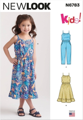 girls-dress sewing pattern for girls newlook 6783 sewing instructions
