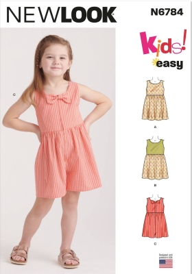girls-dress sewing pattern for girls newlook 6784 sewing instructions