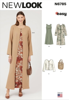 Kombination Schnittmuster für Damen NewLook 6785 mit Nähanleitung