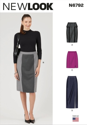 Rock Schnittmuster für Damen NewLook 6792 mit Nähanleitung