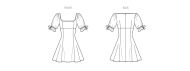 kurzes Kleid Schnittmuster McCalls 8550 DIY zum nähen