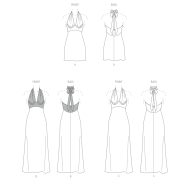 ankle-length evening fashion paper sewing pattern mcCalls...