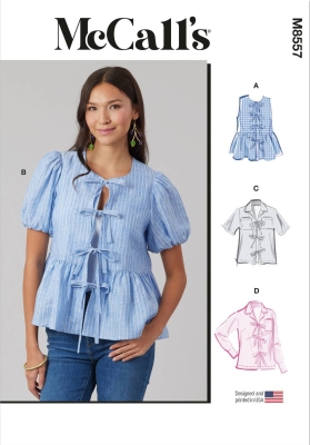 blouse sewing pattern for women mcCalls 8557 sewing instructions