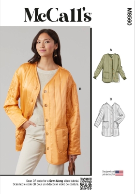 Jacke Schnittmuster für Damen McCalls 8560 mit Nähanleitung