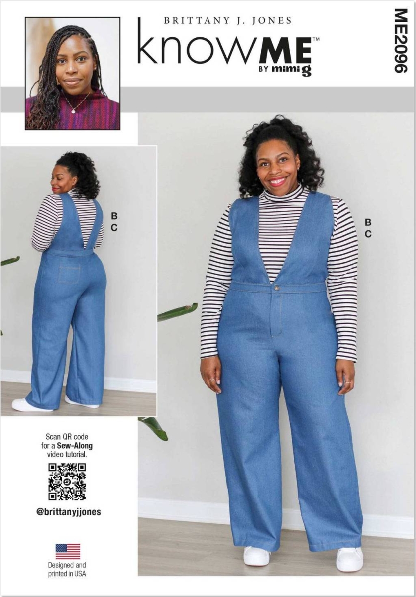 Schnittmuster Overalls 2096 - auffallender Overall mit Rolli für Damen | Größen 36-52 | knowME