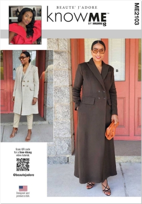 Sewing pattern Lined blazer coat for misses knowME 2103