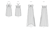 pleated dresses paper sewing pattern knowme 2111 diy...