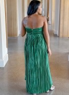 Schnittmuster Damenkleider 2111 - plissiertes Damenkleid, schulterfreies Abendkleid | Größen 32-50 | knowME