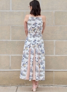 Schnittmuster Damenkleider 2112 - auffallendes Damenkleid mit keilförmigen Einsätzen und schmalen Trägern | Größen 30-48 | knowME