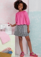 Sewing pattern girls set with blouse and skirt Simplicity 9934