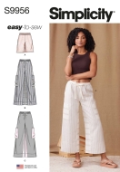Hose Schnittmuster für Damen Simplicity 9956 mit...